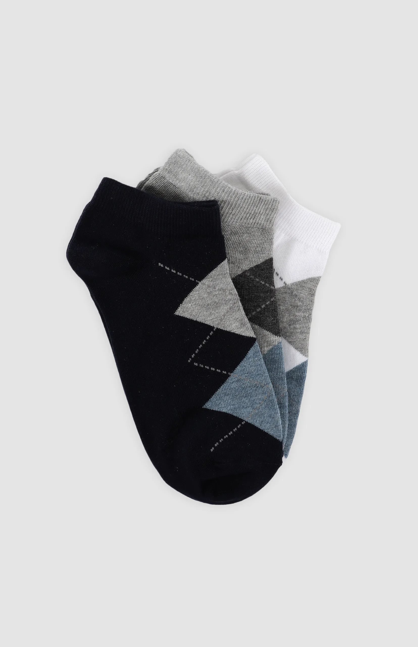 Pringle Mickey Argyle 3 Pack Ankle Socks