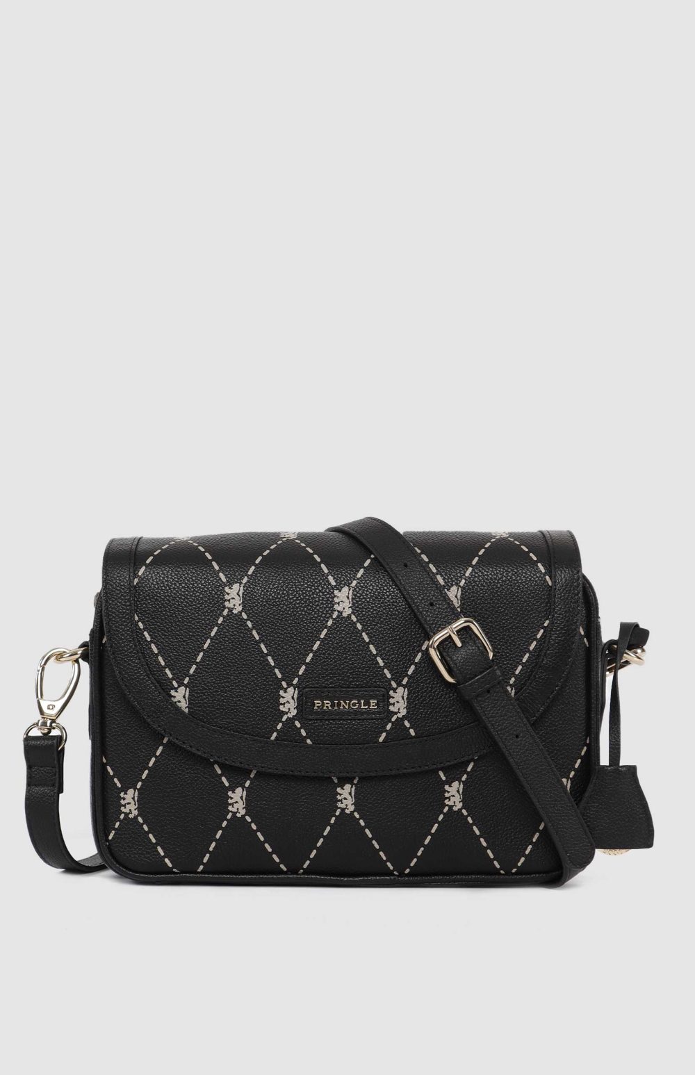 Pringle Argyle AOP Flapover Crossbody Bag