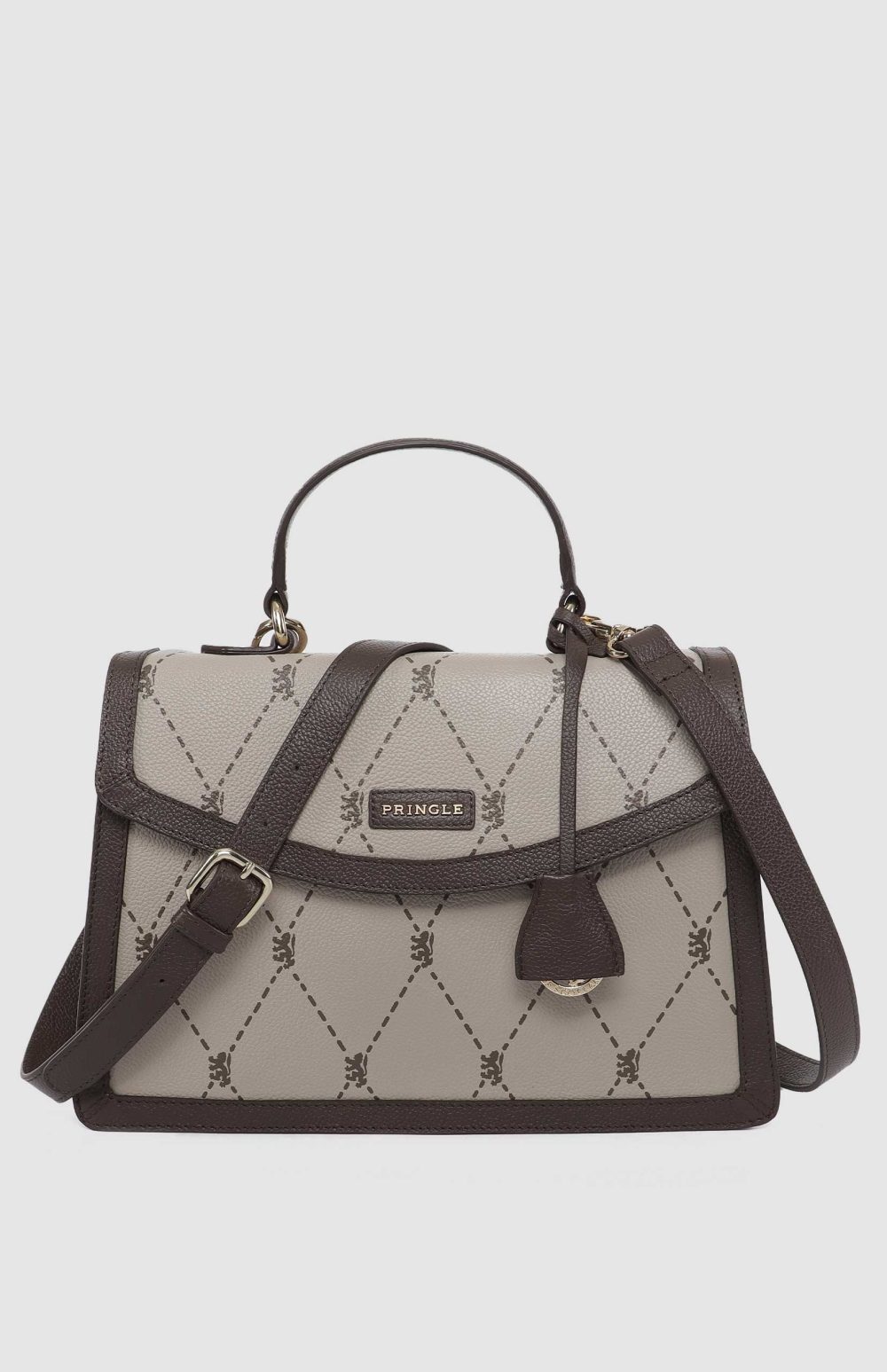 Pringle Argyle AOP Top Handle Crossbody Bag
