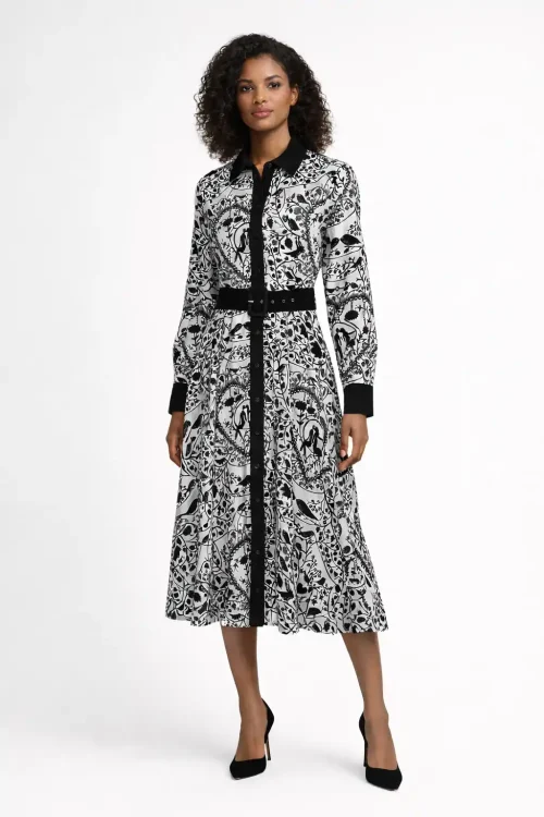 Natalie Printed Shirt Dress