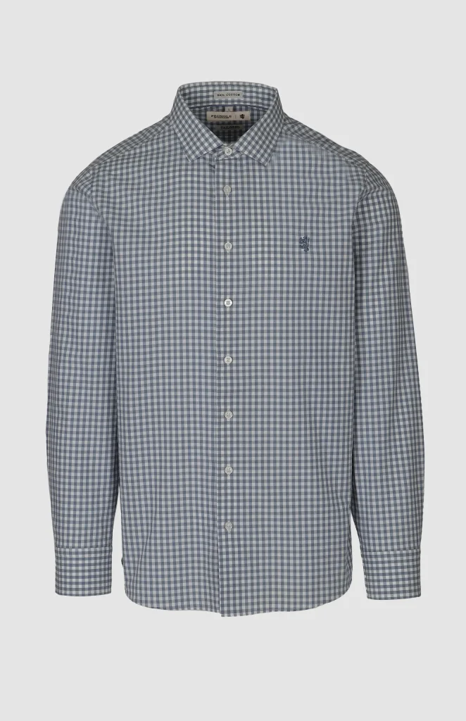 Bernard Gingham Easy Care LS Tailored Shirt