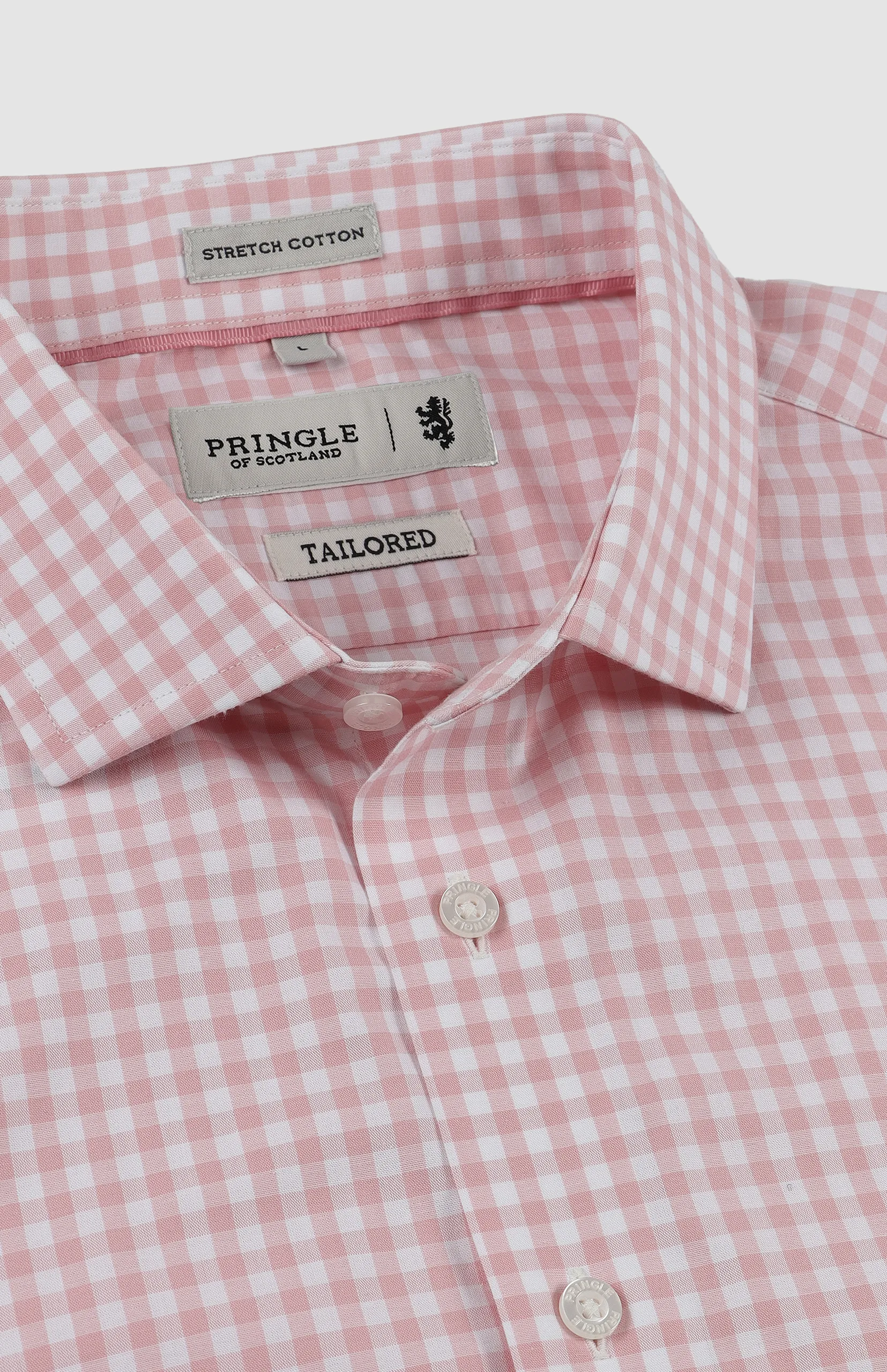 Bernard Gingham Easy Care LS Tailored Shirt - Image 3