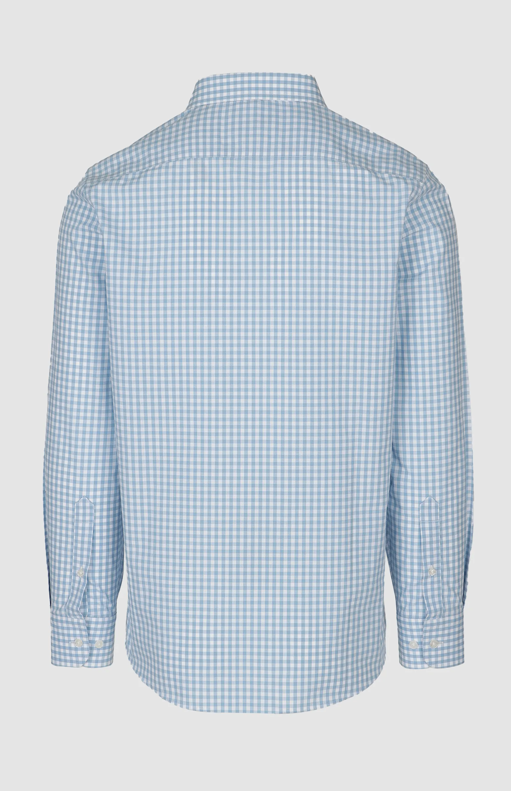 Andy Textured Gingham Long Sleeve Tailored Shirt - Image 2