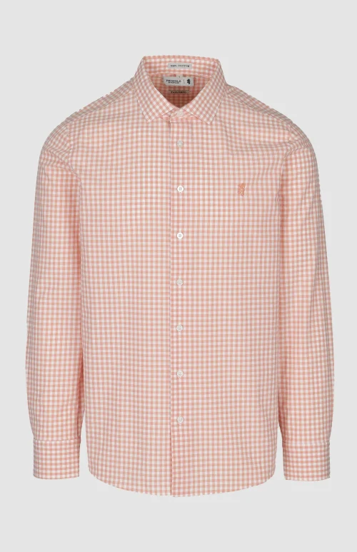 Andy Textured Gingham Long Sleeve Tailored Shirt