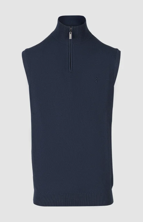 Ricky Sleeveless 1/4-Zip Knit