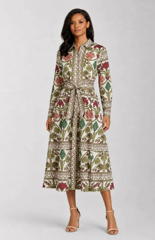 Andrea Floral Shirt Dress