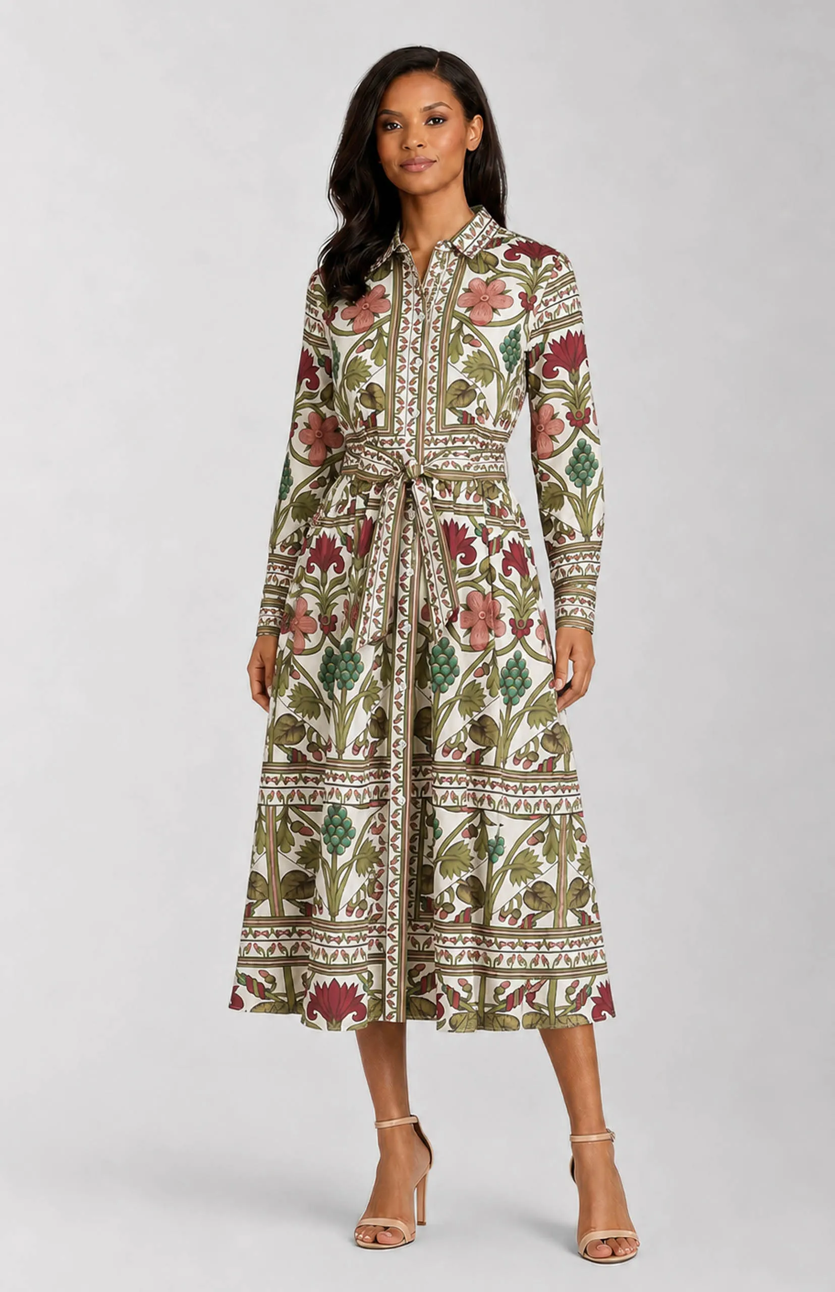 Andrea Floral Shirt Dress