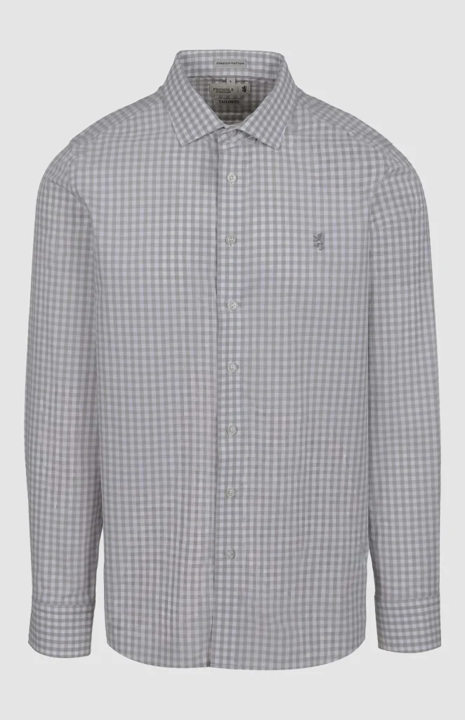 Bernard Gingham Easy Care LS Tailored Shirt