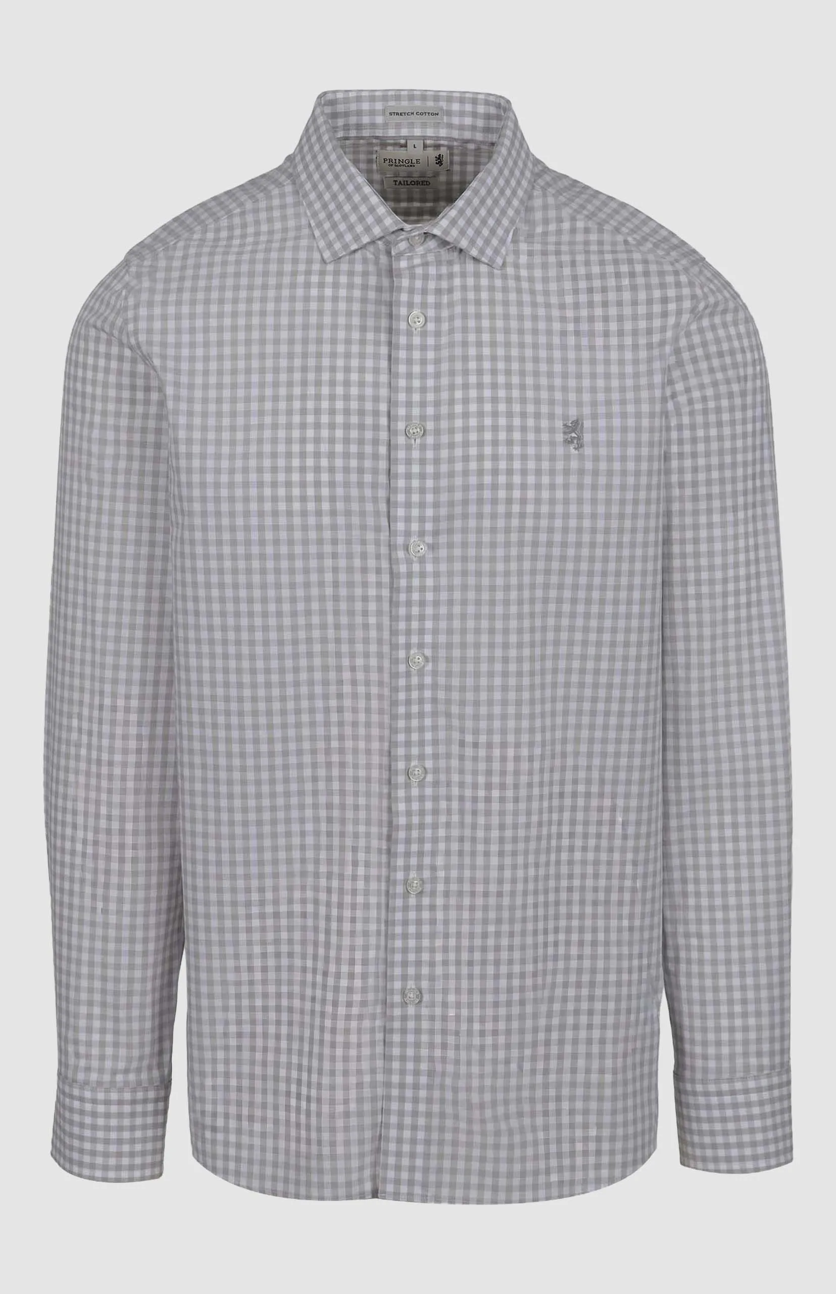 Bernard Gingham Easy Care LS Tailored Shirt