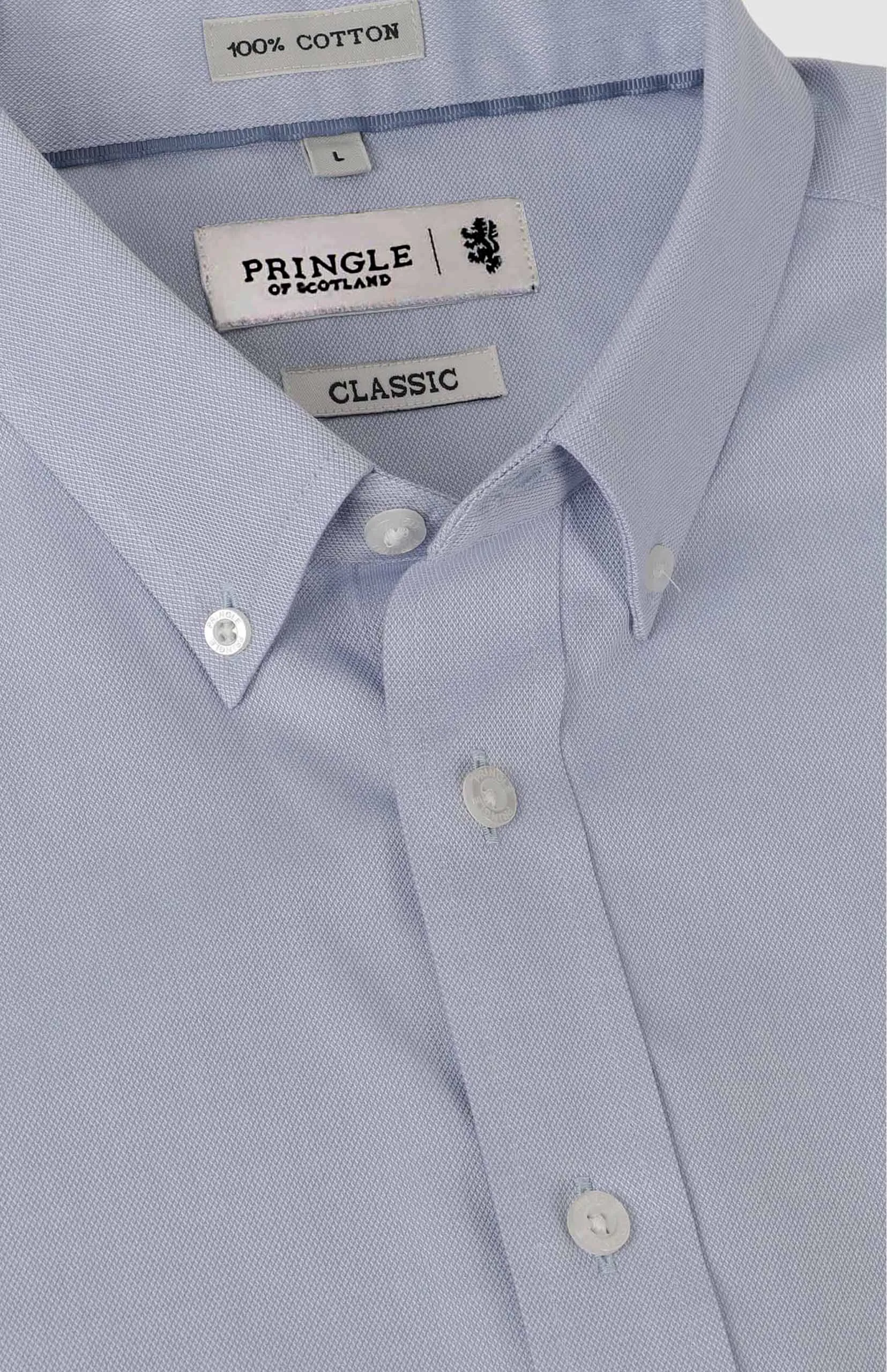 Alexander Textured Easy Care Long Sleeve Classic Shirt - Image 3
