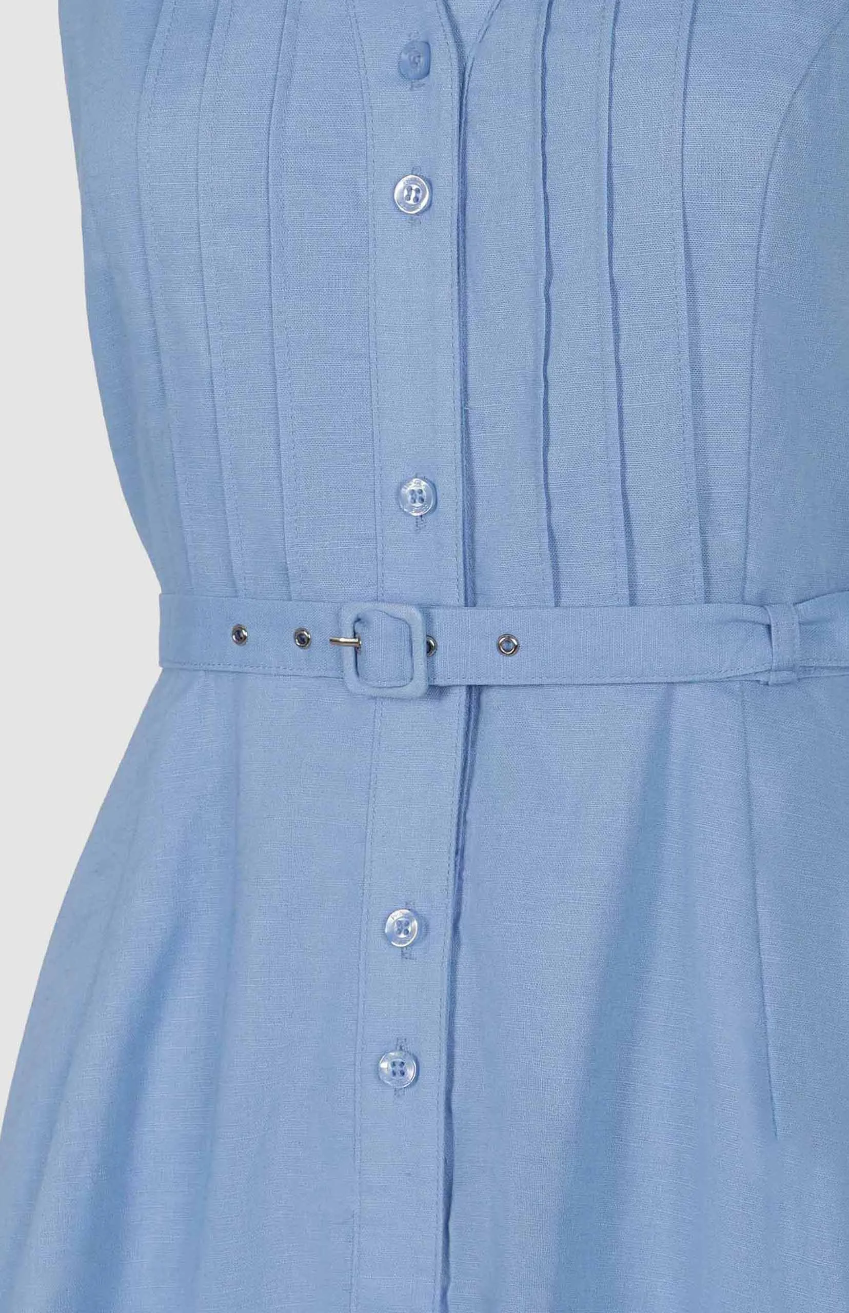 Lin Sleeveless Shirt Dress - Image 4