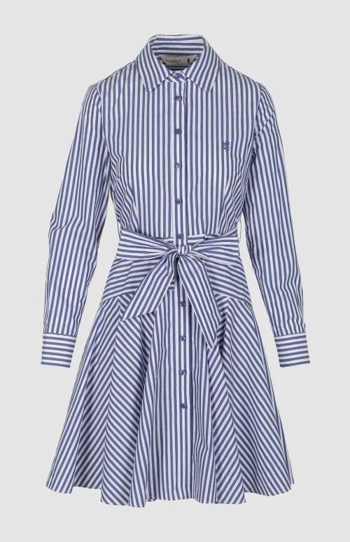 Kaley Striped Mini Shirt Dress