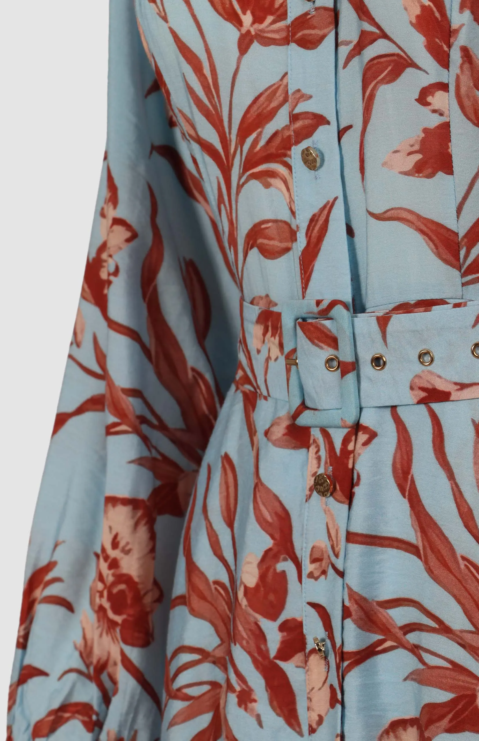 Heather Floral Shirt Dress - Image 5